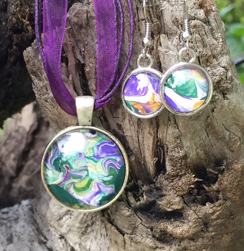 Paint Spill Pendant Set