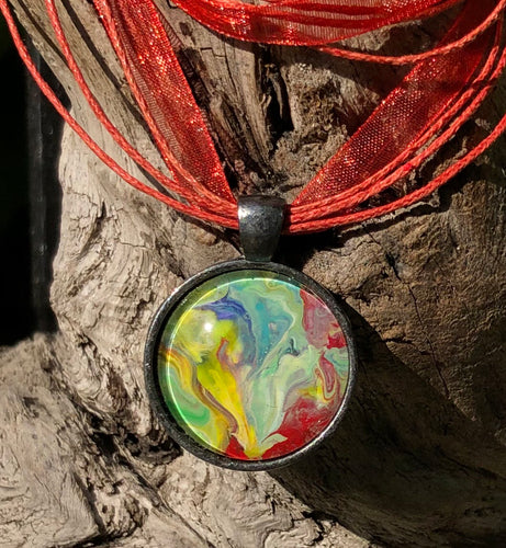 Paint Spill Corded Pendant